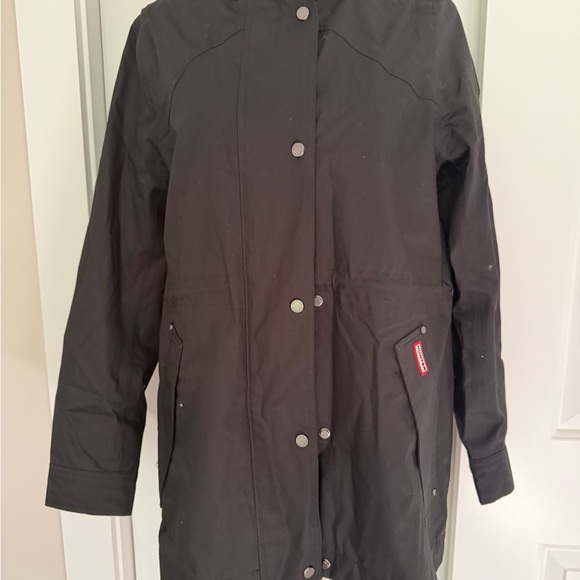 Hunter Adela Classic Waterproof Rain Jacket in Black - NWOT Size Small - Picture 2 of 4